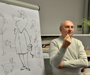 Sviatočne kresbami zdraví Vianočné sviatky majster Vladimír Pavlík